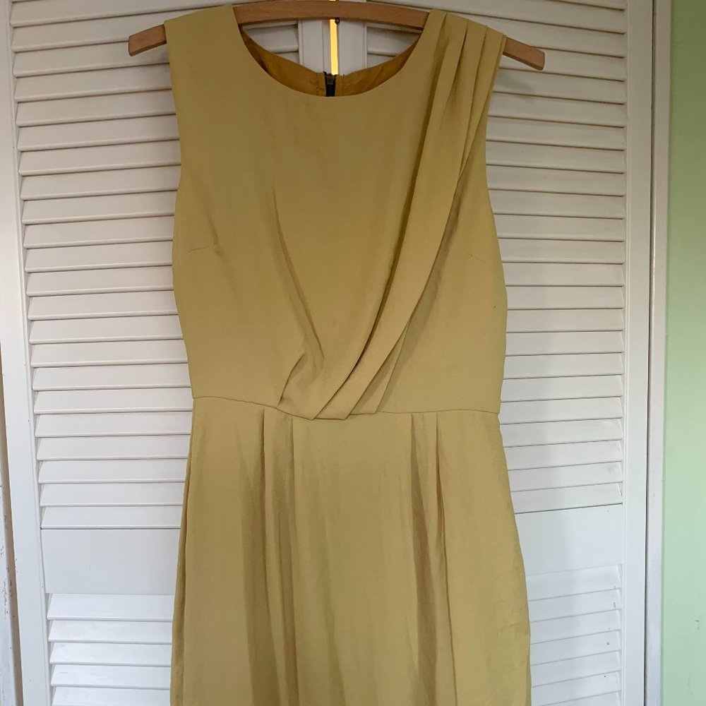 Topshop Yellow Silk Dress Size US 4